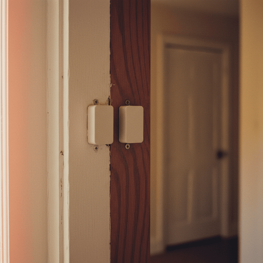 Door sensor and magnet on office entrance