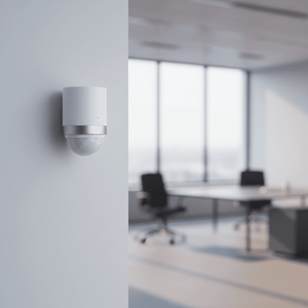 Motion detection sensor installed in commercial space